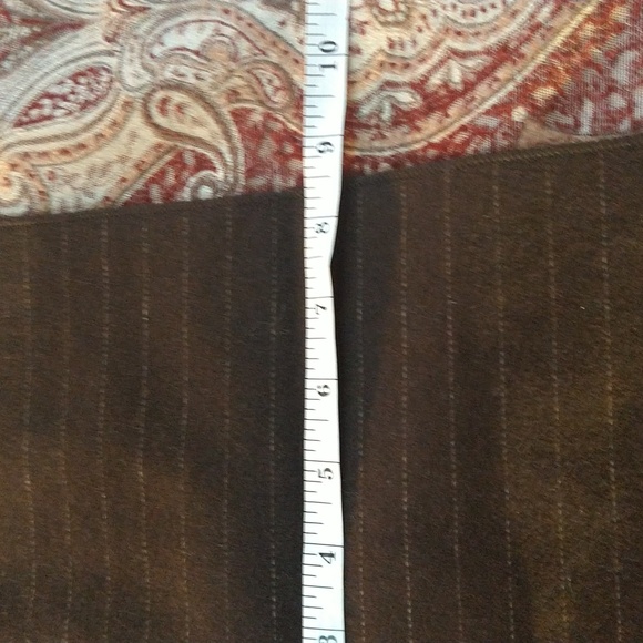 brown striped winter scarf - Picture 5 of 10